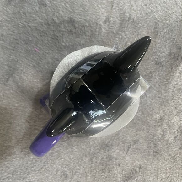 Disney Maleficent Mug With Topper New with tiny Chip Villains 5" x 7 " Purple - Picture 10 of 11